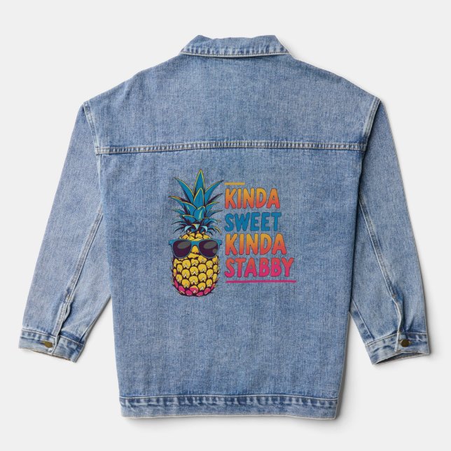Chaqueta Vaquera Un poco dulce Kinda Stabby piña (Reverso )