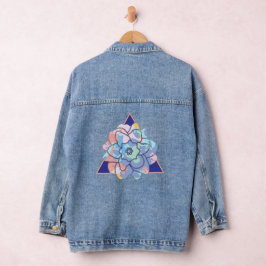 Chaqueta Vaquera Una flor hecha de manchas de pintura