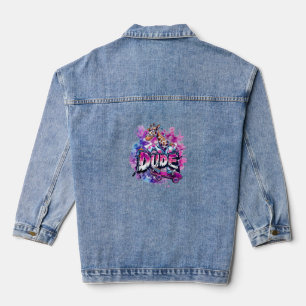 Chaqueta Vaquera Una Girafa Con Pajamas Y Una Pista De Patinaje
