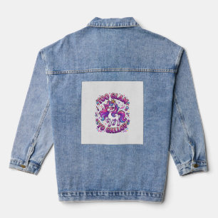 Chaqueta Vaquera Unicornio Demasiado Glam para Galopar Impresión Co