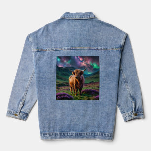 Chaqueta Vaquera Vaca Highland bajo las estrellas