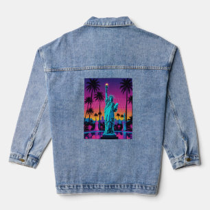 Chaqueta Vaquera Vaporwave Liberty Palm City Retro T Shirt