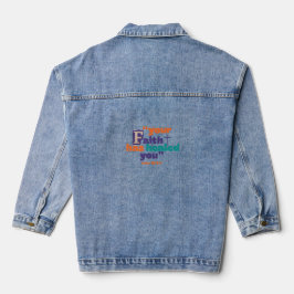 Chaqueta Vaquera Versículo de la Biblia - Tu fe te ha sanado