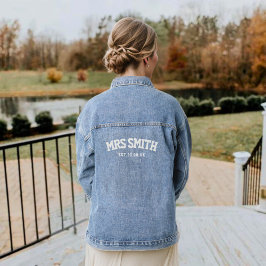 Chaqueta Vaquera Veste en Jean Mariée Université Collège