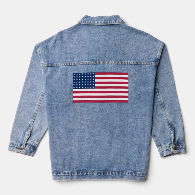 Chaqueta Vaquera Veste en jean pour femmes, drapeau USA ( Jacket) (Reverso )