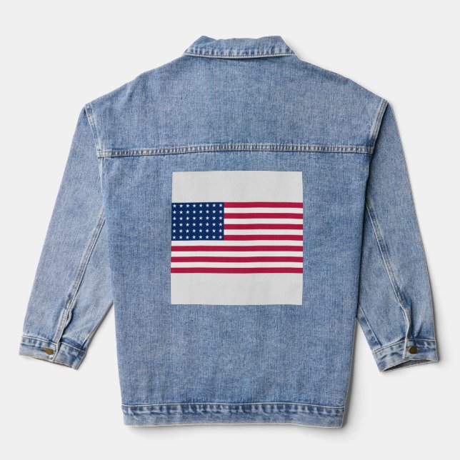 Chaqueta Vaquera Veste en jean pour femmes, drapeau USA ( Jacket) (Reverso )