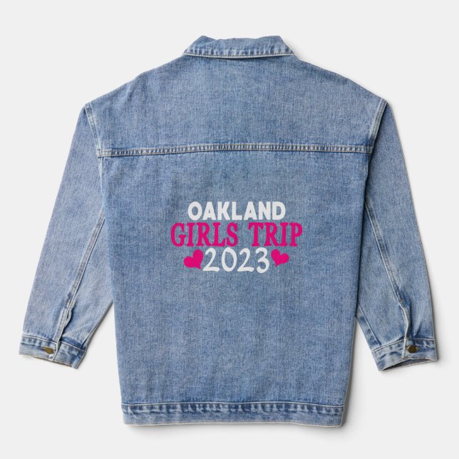 Chaqueta Vaquera Viaje de chicas de Oakland 2023 Parte de despedida (Reverso )