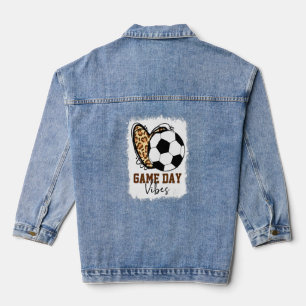 Chaqueta Vaquera Vibes de fútbol, juego para mamá, juego de fútbol