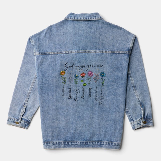 Chaqueta Vaquera Vibes de positividad (Reverso )