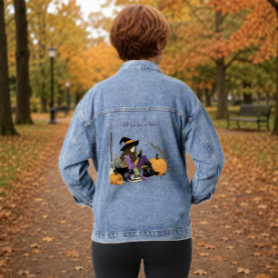 Chaqueta Vaquera Vibraciones de bruja acogedora Calabazas de Hallow