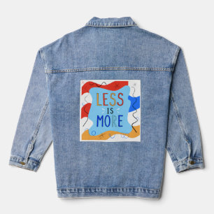 Chaqueta Vaquera Vibrant "Less Is More" Abstract Graphic