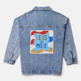 Chaqueta Vaquera Vibrant "Less Is More" Abstract Graphic