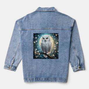 Chaqueta Vaquera Vigilia lunar: Lechuza Blanca