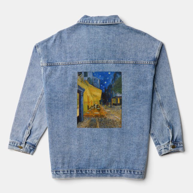 Chaqueta Vaquera Vincent van Gogh - Cafe Terrace de noche (Reverso )