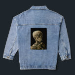 Chaqueta Vaquera Vincent van Gogh - Calavera con cigarrillo en llam<br><div class="desc">Cabeza de un Skeleton con un cigarrillo en llamas / Calavera con cigarrillo en llamas / Crane de squelette fumant une cigarrillo - Vincent van Gogh,  1885</div>