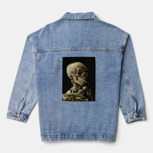 Chaqueta Vaquera Vincent van Gogh - Calavera con cigarrillo en llam
