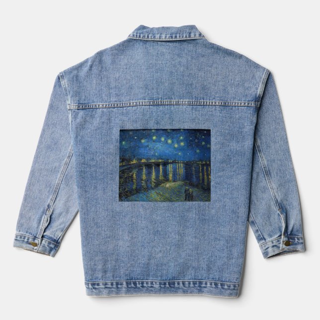 Chaqueta Vaquera Vincent van Gogh - Noche estrellada sobre el Ródan (Reverso )