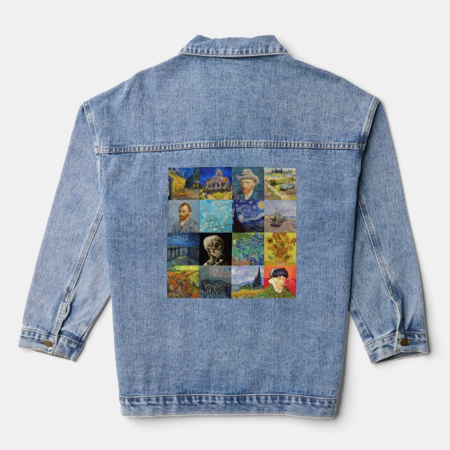 Chaqueta Vaquera Vincent van Gogh - Piquetas maestras del mosaico (Reverso )