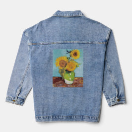 Chaqueta Vaquera Vincent Van Gogh - Tres girasoles en una caja