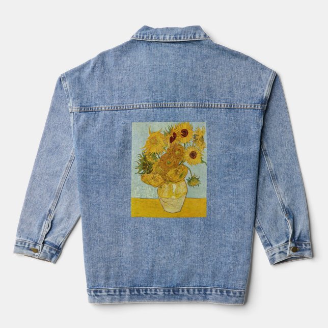 Chaqueta Vaquera Vincent Van Gogh - Vase con doce girasoles (Reverso )