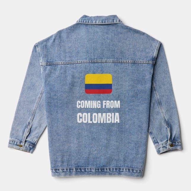 Chaqueta Vaquera Viniendo de Colombia (Reverso )