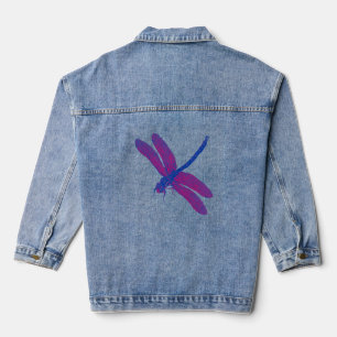 Chaqueta Vaquera Vintage Dragonfly Art del Orgullo Bisexual