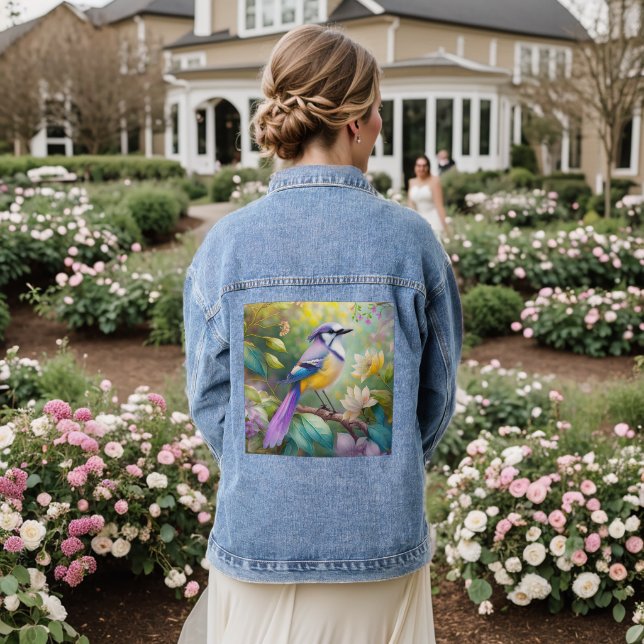 Chaqueta Vaquera Violet Tufted Jay Fantasy Bird (Reverso Boda)