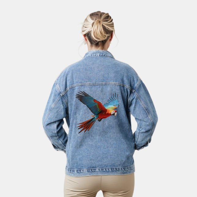 Chaqueta Vaquera Volante de loro, generado por IA (Modelo)