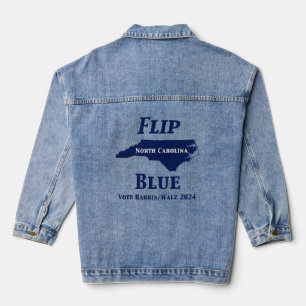 Chaqueta Vaquera Voltear el azul de Carolina del Norte en 2024