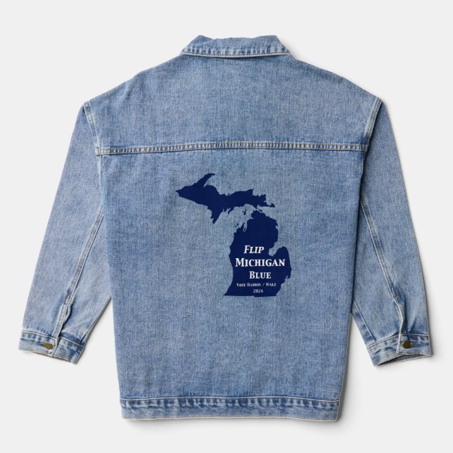 Chaqueta Vaquera Voltear Michigan Blue en 2024 (Reverso )