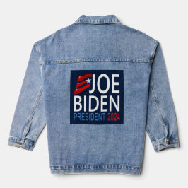 Chaqueta Vaquera Voto Joe Biden Presidente 2024 Elección Azul