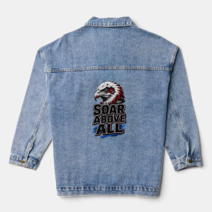 Chaqueta Vaquera Vuela sobre todo el arte de poder del águila calva