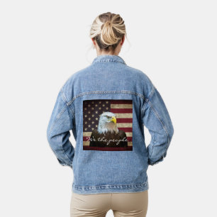 Chaqueta Vaquera We The People Bandera Americana Águila Calva 