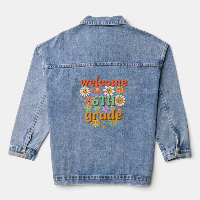CHAQUETA VAQUERA WELCOME 6TH GRADE, HAPPY BACK TO SCHOOL  (Reverso )