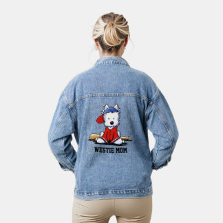 Chaqueta Vaquera Westie Mom KiniArt Denim Jacket