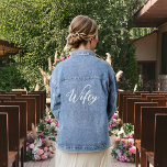 Chaqueta Vaquera Wifey La Novia Sra. Boda<br><div class="desc">Magnífica chaqueta de denim. ¡Perfecto para la foto con la fiesta de las novias!</div>