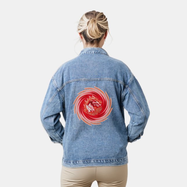 Chaqueta Vaquera Wild Wolf Whirling women denim jacket (Modelo)