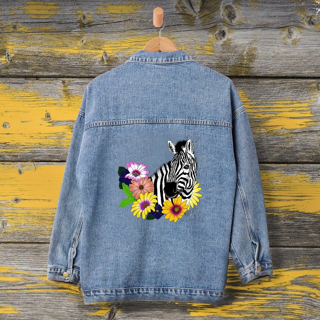 Chaqueta Vaquera Zebra Daisies Blue (Subido por el creador)