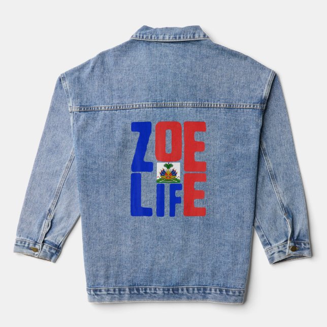 Chaqueta Vaquera Zoe Life Orgullo haitiano perfecto Día de la Bande (Reverso )