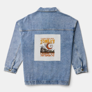 Chaqueta Vaquera Zombies nos persiguen Halloween Cementerio Luna Cr