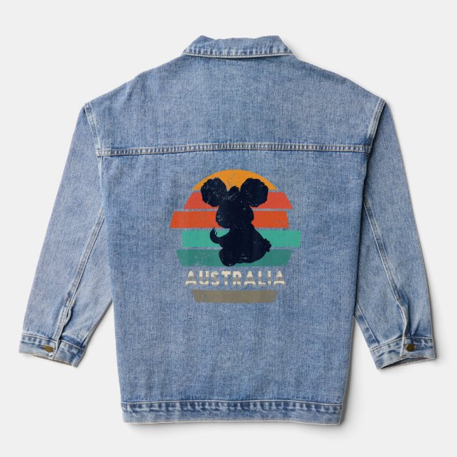 Chaqueta Vaquera Zoológico Retro Animal Aussie Koala Bear Australia (Reverso )