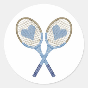 Chaquetas azules de tenis con Pegatinas del corazó