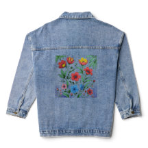 Chaquetas de jeans con flores bordadas