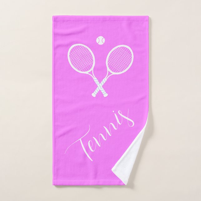 Chaquetas de tenis y rosa de bola (Toalla de mano)
