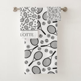 Chaquetas negras de tenis y bolas grises clásico s