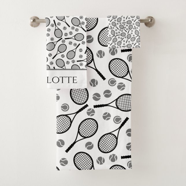 Chaquetas negras de tenis y bolas grises clásico s (In situ)