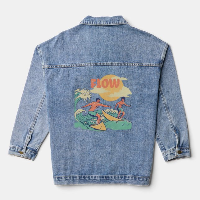 Chaquetas vaqueros de flujo de energía para hombre (Reverso )