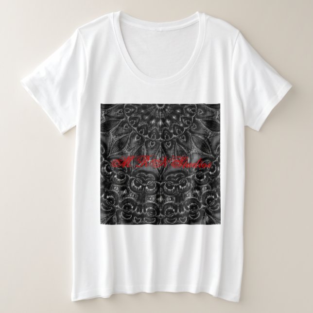 Charcoal Mandala  Plus Size T-Shirt (Anverso del diseño)