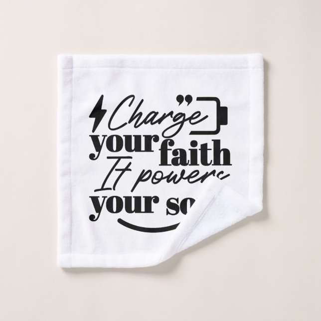 Charge Your Faith – Christian Inspirational Quote  (Toallita)
