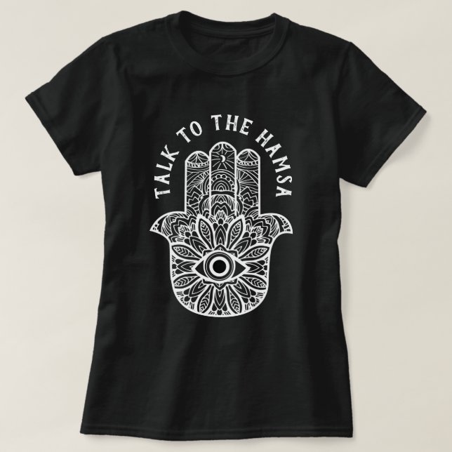 Charla a la camisa de la yoga de Hamsa (Diseño del anverso)